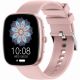 4. GRAVITY GT18-2 Damen-Smartwatch, pinkes Silikonarmband + weißes Armband