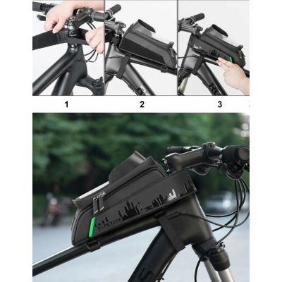 3. Rockbros Handytasche für Handys bis 6 Zoll (Rahmengröße), schwarz