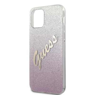 6. Guess GUHCP12LPCUGLSPI iPhone 12 Pro Max 6,7" pink/pink Hardcase Glitter Gradient Script