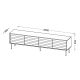 4. 4D CORTINA TV-Schrank 200x40x55 schwarz