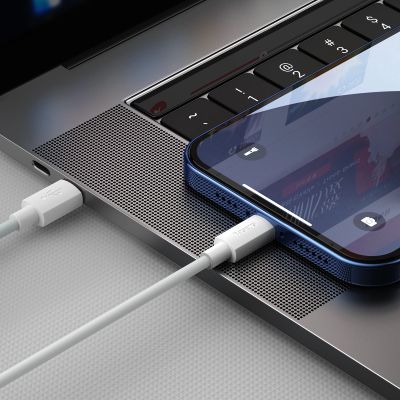 12. Baseus Simple Wisdom Lightning / USB-C Kabel 20W 1,5 m 2 Stück - Weiß