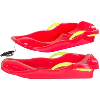 11. KUNSTSTOFFSCHLITTEN MIT BREMSEN RACE, ROT