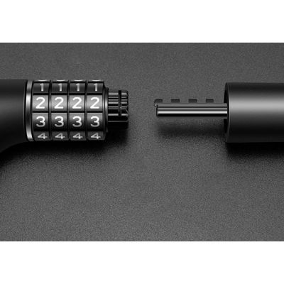 5. Rockbros 3230002001 Fahrradschloss mit Zahlenkombination und Schlüssel - schwarz