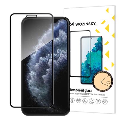 Wozinsky gehärtetes Glas Vollbild mit Rahmen Hülle freundlich für Apple iPhone 11 Pro / iPhone XS / iPhone X Schwarz