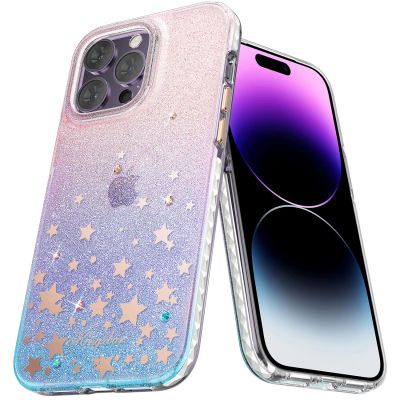 3. Kingxbar Heart Star Series Hülle für iPhone 14 Plus Hülle mit Tierkreiszeichen