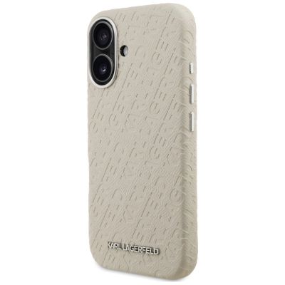 2. Karl Lagerfeld FW Stamped Karl MagSafe iPhone 16 Hülle - Beige