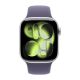 3. Apple Watch Series 11 GPS 42 mm Silbernes Aluminiumgehäuse mit Sportarmband in Lila Nebelgrau - M/L