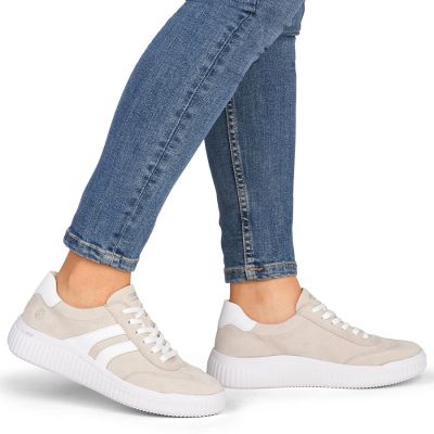 5. Beige Ledersneaker Remonte Rieker D3E00-60