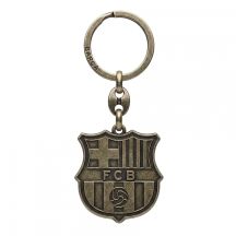 Original lizenzierter FC Barcelona Emblem-Schlüsselanhänger im Retro-Stil B7603