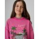 4. Lockerer Mädchen-Sweatshirt ohne Kapuze 4F 4FJRSS26TSWSF2970-54S