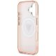 7. Guess IML Metal Glitter 4G Circle Triangle MagSafe Hülle für iPhone 16 - Pink