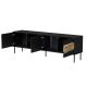 4. INSERTO 3D1W TV-Schrank 190x40x61,5 schwarz + LED