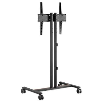 5. Mobiler TV-Ständer für 34-55 Zoll, bis 35 kg, höhenverstellbarer Boden