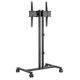 5. Mobiler TV-Ständer für 34-55 Zoll, bis 35 kg, höhenverstellbarer Boden
