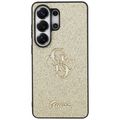 3. Guess Fixed Glitter Big 4G Metal Logo Hülle für Samsung Galaxy S26 Ultra - Gold
