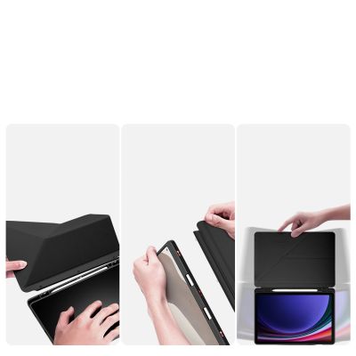 3. Dux Ducis Magi Hülle mit Stifthalter für Samsung Galaxy Tab S10 FE/S9/S9 FE - Schwarz