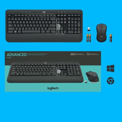10. Logitech MK540 Advanced Tastatur und Maus (inkl. universeller Funkfernbedienung, QWERTZ-Tastatur, amerikanische und internationale Tastatur, schwarz)