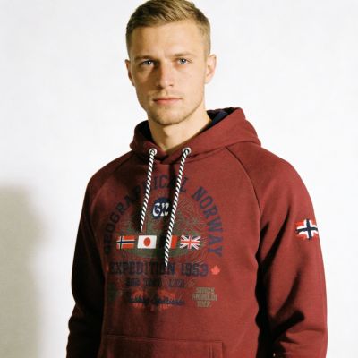 6. Geographical Norway DB 100 M Sweatshirt WZ3006H/GN-Burgund