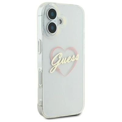 4. Guess IML Herzhülle für iPhone 16 - Transparent