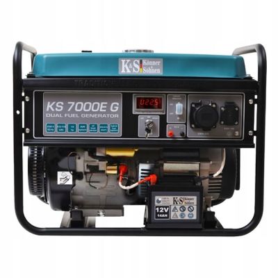 KÖNNER & SÖHNEN HYBRIDGENERATOR (BENZIN/LPG) 5,0 kW 230 V KS 7000E G, ELEKTROSTART