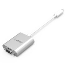 Orico PTAV USB-C-auf-VGA-Adapter und 3,5-mm-Miniklinkenstecker (Full HD, 0,15 m) – Silber
