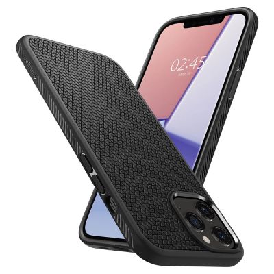 21. Spigen Liquid Air Hülle für iPhone 12 / iPhone 12 Pro – Mattschwarz