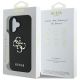8. Guess Grained Big 4G Logo Small Classic Logo Hülle für iPhone 16 - Schwarz