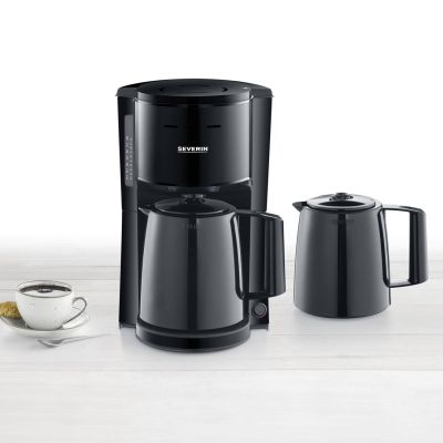 8. SEVERIN KA 9307 Kaffeemaschine mit 2 Thermoskannen, 1000 W, schwarz