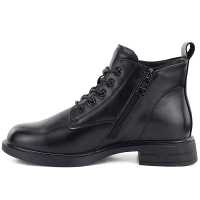 3. Schwarze, gefütterte Damen-Ankle-Boots aus Leder, Vinceza 39953