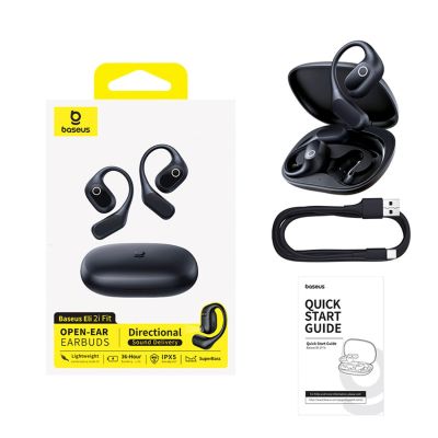 6. Baseus Eli 2i Fit OWS Sport-Over-Ear-Kopfhörer – Schwarz
