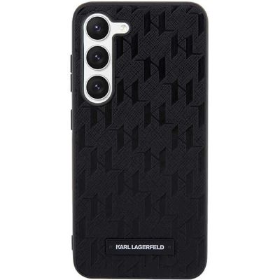3. Karl Lagerfeld Saffiano Mono Metal Logo Hülle für Samsung Galaxy S24+ – Schwarz