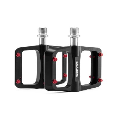Rockbros BP2603 Plattform-Fahrradpedale mit Titanachse und Magnesiumlegierungslagern – Schwarz