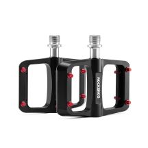 Rockbros BP2603 Plattform-Fahrradpedale mit Titanachse und Magnesiumlegierungslagern – Schwarz