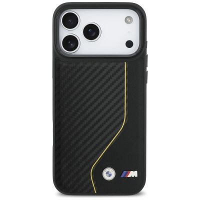 3. BMW M Carbon Line & Logo MagSafe Case für iPhone 17 Pro Max – Gelb