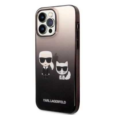 2. Karl Lagerfeld KLHCP14LTGKCK iPhone 14 Pro 6.1" Hardcase schwarz / schwarz Gradient Ikonik Karl & Choupette