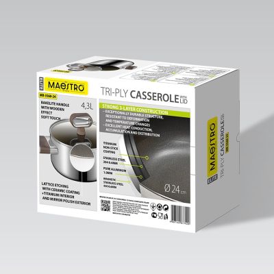 7. Topf mit Deckel TITANCORE 24 cm, 4,3 l MR-3560-24 MAESTRO
