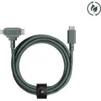 Native Union Duo-Kabel (USB-C auf USB-C/Lightning), Grün, USB-C, USB-C/Lightning, 1,5 m, Stecker, Stecker