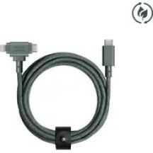 Native Union Duo-Kabel (USB-C auf USB-C/Lightning), Grün, USB-C, USB-C/Lightning, 1,5 m, Stecker, Stecker