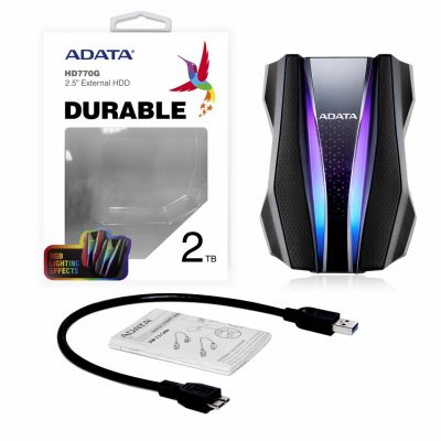 3. Externe Festplatte ADATA HD770G (2 TB; 2,5"; USB 3.2; schwarz)