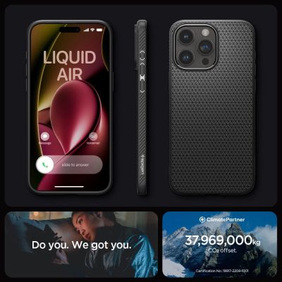 15. Spigen Liquid Air Hülle für iPhone 15 Pro – Mattschwarz