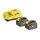 Akku mit Ladegerät für Dewalt XR DeWalt XR Flexvolt DCB118T2 (Li-Ion)