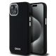 DKNY Flüssigsilikon-Hülle mit kleinem Metalllogo und MagSafe-Funktion für iPhone 15 / 14 / 13 – Schwarz