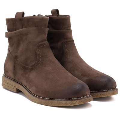 4. Braune Wildleder-Ankle-Boots für Damen, Jezzi ASA296-4