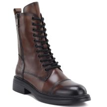 Braune Damen-Lederboots im Worker-Stil Artiker 59C1207