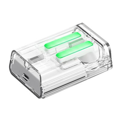 4. TWS Joyroom JR-TC1 IceLens Series kabellose Kopfhörer mit LED-Leuchten – Weiß