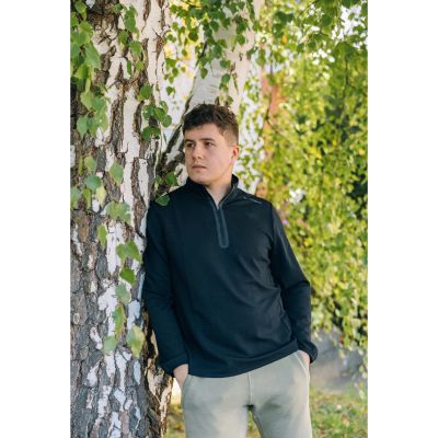 4. Skechers Skech-Knits Burst 1/4 Zip LT130-BLK Schwarz L