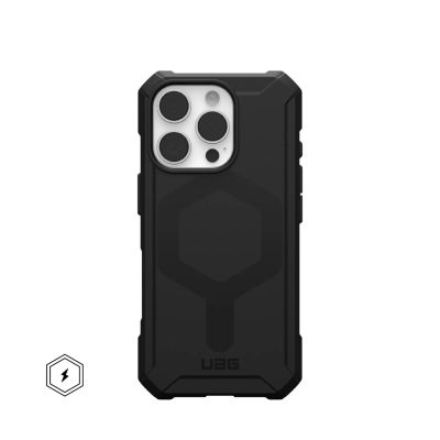 UAG Essential Armor Magsafe - MagSafe-kompatible Schutzhülle für iPhone 16 Pro (schwarz)