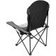 5. LUX Faltbarer Campingstuhl 60 x 60 x 105 cm Grau-Schwarz
