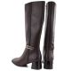 5. Braune Damen-Lederstiefel mit hohem Absatz, Sergio Leone KZ-31-S