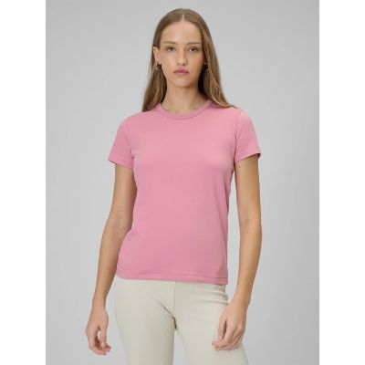 Damen-T-Shirt, schmal geschnitten, einfarbig, Größe 4F 4FRAW25TTSHF3623-56S